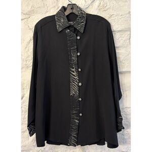 Vintage 90s Pamela Bracci Hand Painted Silk Art to Wear Shacket Statement